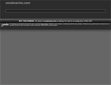Tablet Screenshot of coralmarine.com
